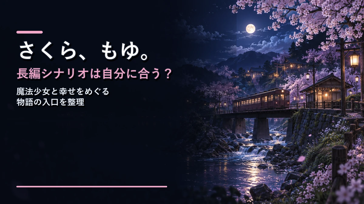 さくら、もゆ。の物語の特徴と注意点を紹介するアイキャッチ